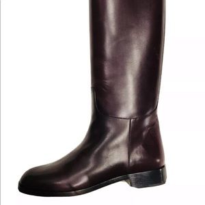 Marc Jacobs Bordeaux Red Riding Boots Italy  5.5